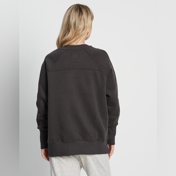 All Fenix Poppy Sweater Size M Zip Seam Raglan Sleeve Crewneck Vintage Black - Picture 5 of 14